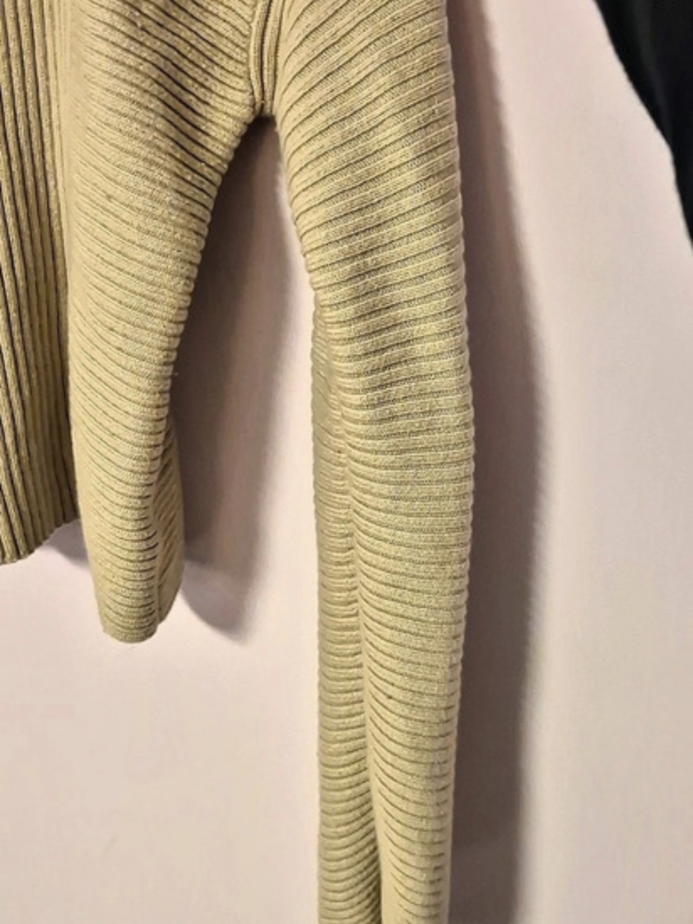 Off Shoulder Intermix Ribbed Knit Sweater  Size Small - Picture 10 of 16
